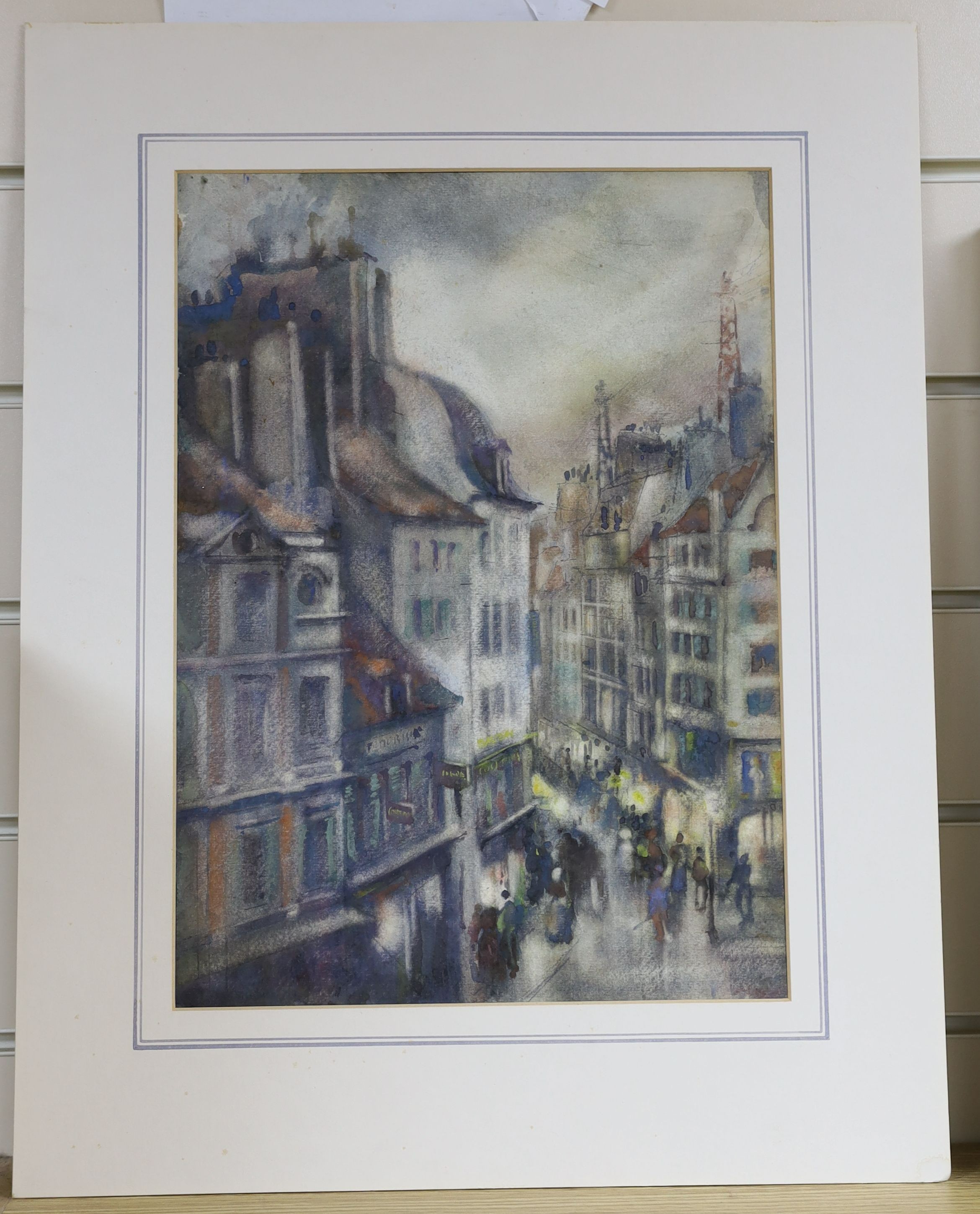 George Robert Rushton, R.B.A., R.O.I., (1868-1948), watercolour, Dieppe, France, 1912, 38 x 27cm, unframed